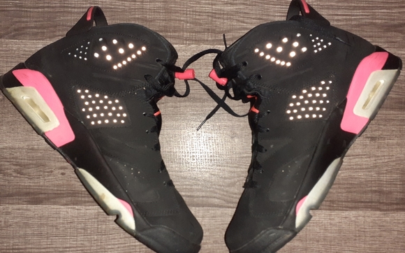 Air Jordan 6 10.5 Black Infared 2014 Nike Black Red - Picture 5 of 8